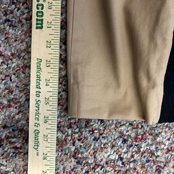 Club Monaco NWOT Tan with Side Black Stripe High Rise Cropped Chino Pants Size 2 - Picture 14 of 15